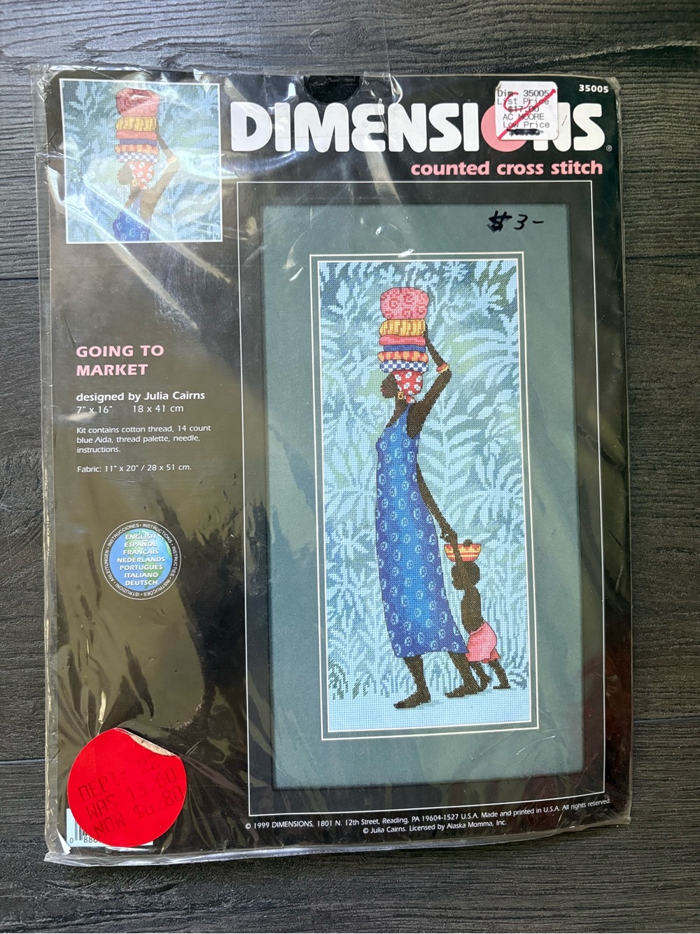 Dimensions Counted Cross Stitch Kit Going To Market #35005 Sealed